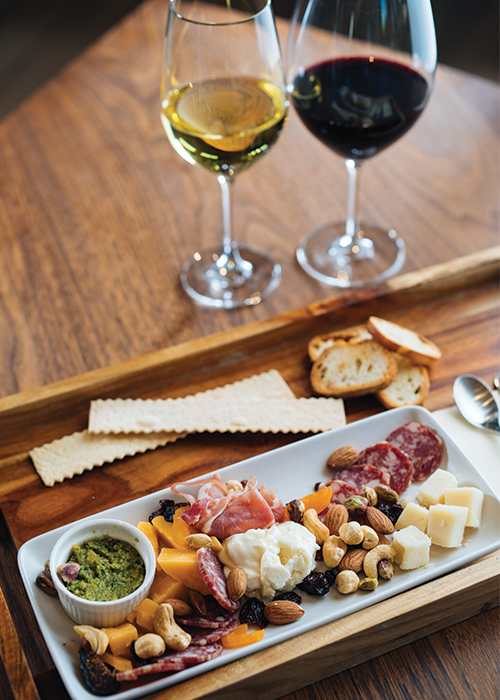 wine and charcuterie