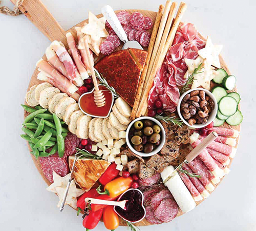 Meat and Cheese Charcuterie Board